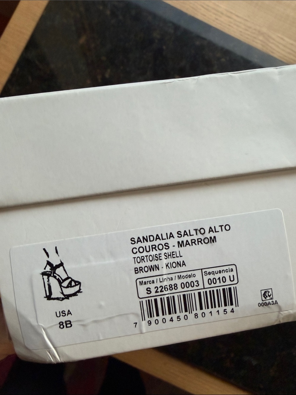NWT NIB Schultz Kiona Tortoise Platform Stappy Sandal 8  Retail $218 - Picture 6 of 6